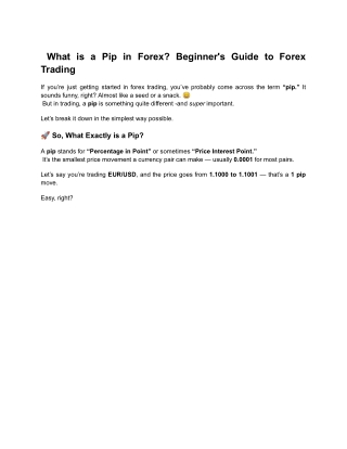 What is a Pip in Forex Trading & How to Calculate Pips