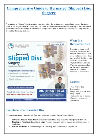 Comprehensive Guide to Herniated- Dr. Ishant Rege