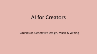 AI for Creators