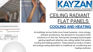 Ceiling Radiant Flat Panels Cooling and Heating Revolutionizing Indoor Climate Control Systems