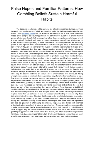 False Hopes and Familiar Patterns_ How Gambling Beliefs Sustain Harmful Habits