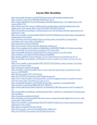 Anyuta Dhir Backlinks