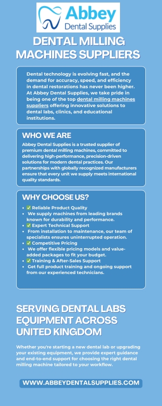Dental Milling machines suppliers | Abbey Dental Supplies