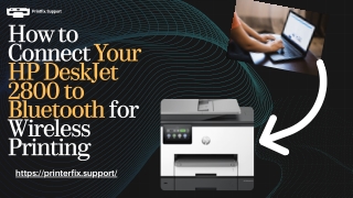 How to Connect Your HP DeskJet 2800 to Bluetooth for Wireless Printing