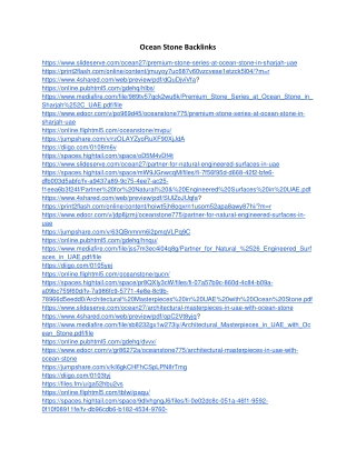 Ocean Stone Backlinks