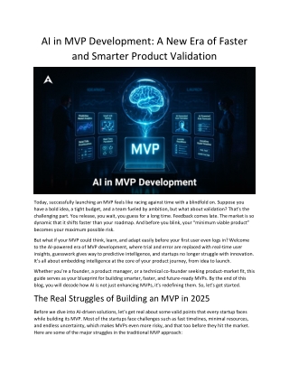 AI in MVP Development | Transforming Startup Success