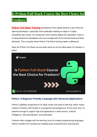Best Python Full Stack Online Training | Course in Hyderabad