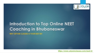 Crack NEET with Top Online Coaching in Bhubaneswar – Join Udyam Classes Now!