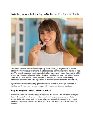 Invisalign for Adults_ How Age is No Barrier to a Beautiful Smile - www.alphadentalclinic.ca