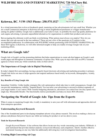 “Navigating the World of Google Ads: Tips from the Experts”