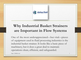 Why Industrial Basket Strainers are Important in Flow Systems