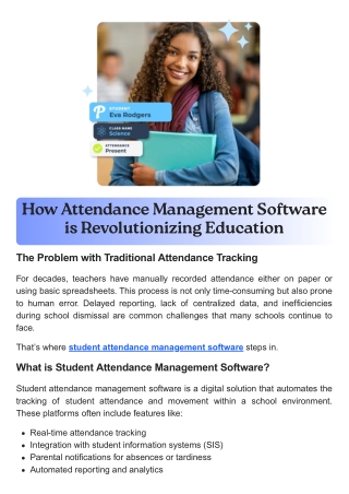 How Attendance Management Software is Revolutionizing Education