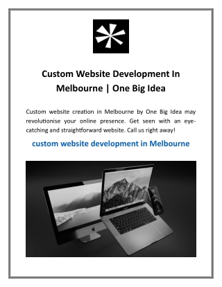 Custom Website Development In Melbourne