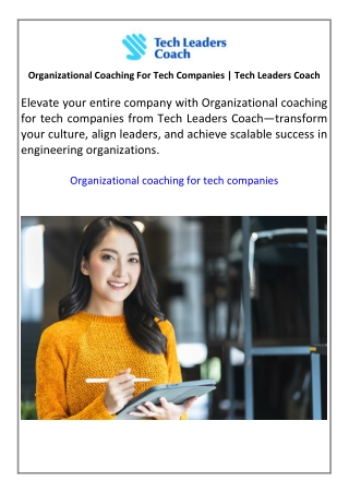 Organizational Coaching For Tech Companies  Tech Leaders Coach
