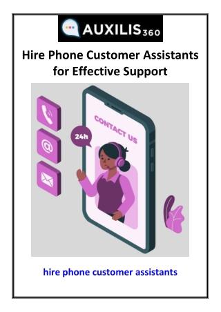 Hire Phone Customer Assistants for Effective Support