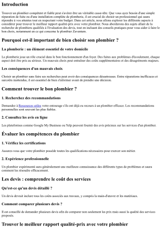 Trouver le meilleur rapport qualité-prix avec votre plombier