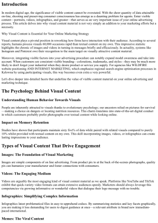 “Why Visual Content is Essential for Your Online Marketing Strategy”
