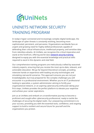 Network Security Training