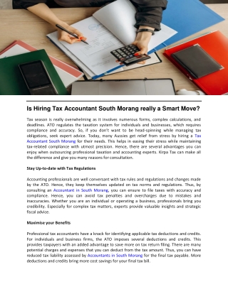 Is Hiring Tax Accountant South Morang really a Smart Move