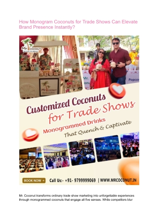 How Monogram Coconuts for Trade Shows Can Elevate Brand Presence Instantly