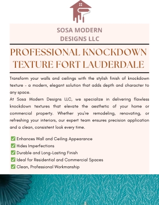 Professional Knockdown Texture Fort Lauderdale