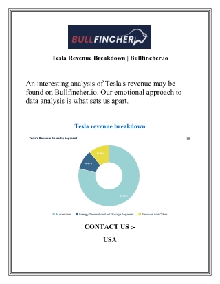 Tesla Revenue Breakdown Bullfincher.io