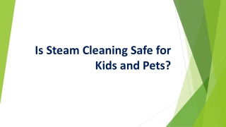Is Steam Cleaning Safe for Kids and Pets?