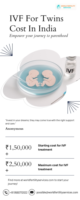 Ivf for Twin cost in India | World Fertility Services