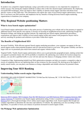 Reworking Your company with Successful Kelowna Search engine optimization Tactic