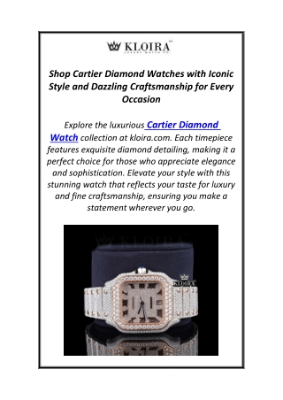 Shop Cartier Diamond Watches with Iconic Style and Dazzling Craftsmanship