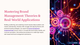 Brand Management Assignment Help for Strategic and Insightful Presentations