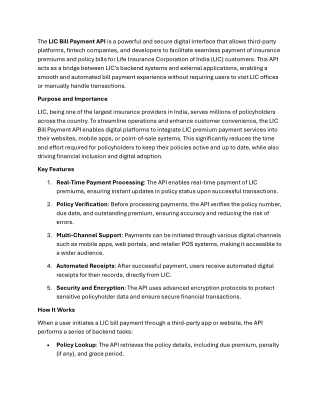 The LIC Bill Payment API