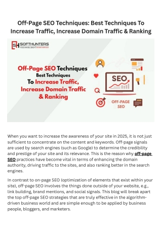 Off-Page SEO Techniques Best Techniques To Increase Traffic, Increase Domain Traffic & Ranking