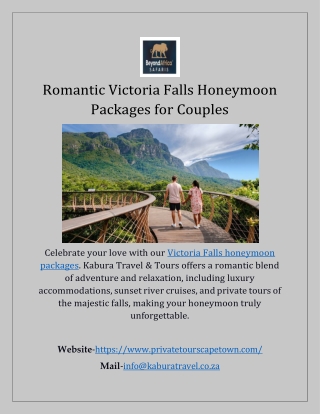 Romantic Victoria Falls Honeymoon Packages for Couples