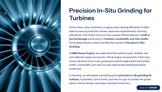precision in-Situ grinding for turbines