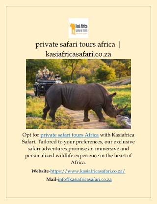 private safari tours africa | kasiafricasafari.co.za