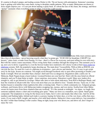 Forex Malaysia: Riding the Currency Roller Coaster