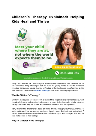 children’s therapy