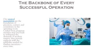 The Backbone of Every Successful Operation