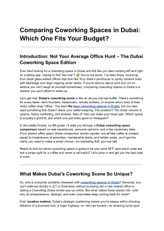 Comparing Coworking Spaces in Dubai_ Which One Fits Your Budget_