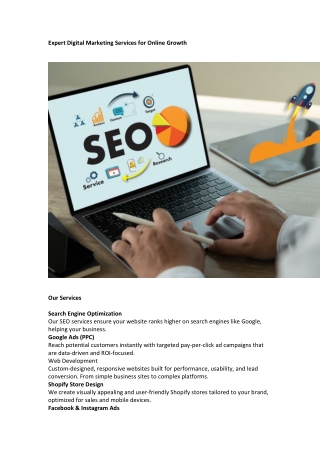 Expert Digital Marketing Services for Online Growt
