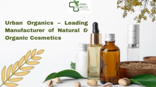 Urban Organics – Leading Manufacturer of Natural & Organic Cosmetics
