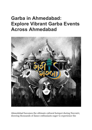Garba in Ahmedabad_ Explore Vibrant Garba Events Across Ahmedabad