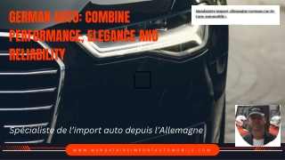 Auto Allemande  Alliez Performance, Élégance et Fiabilité