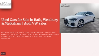 Used Cars for Sale in Bath, Westbury & Melksham  Audi VW Sales