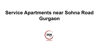 Service Apartments near Sohna Road Gurgaon