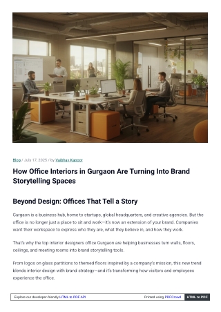 Best Office Interior Designers in Gurgaon – Transform Your Workspace