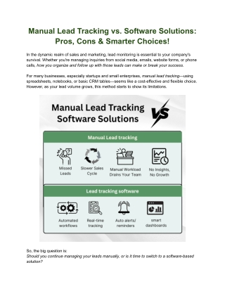 Manual Lead Tracking vs. Software Solutions_ Pros, Cons & Smarter Choices!