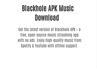 Download Blackhole APK – Free Music Streaming App (Latest Version)