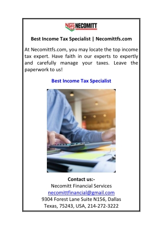 Best Income Tax Specialist Necomittfs.com